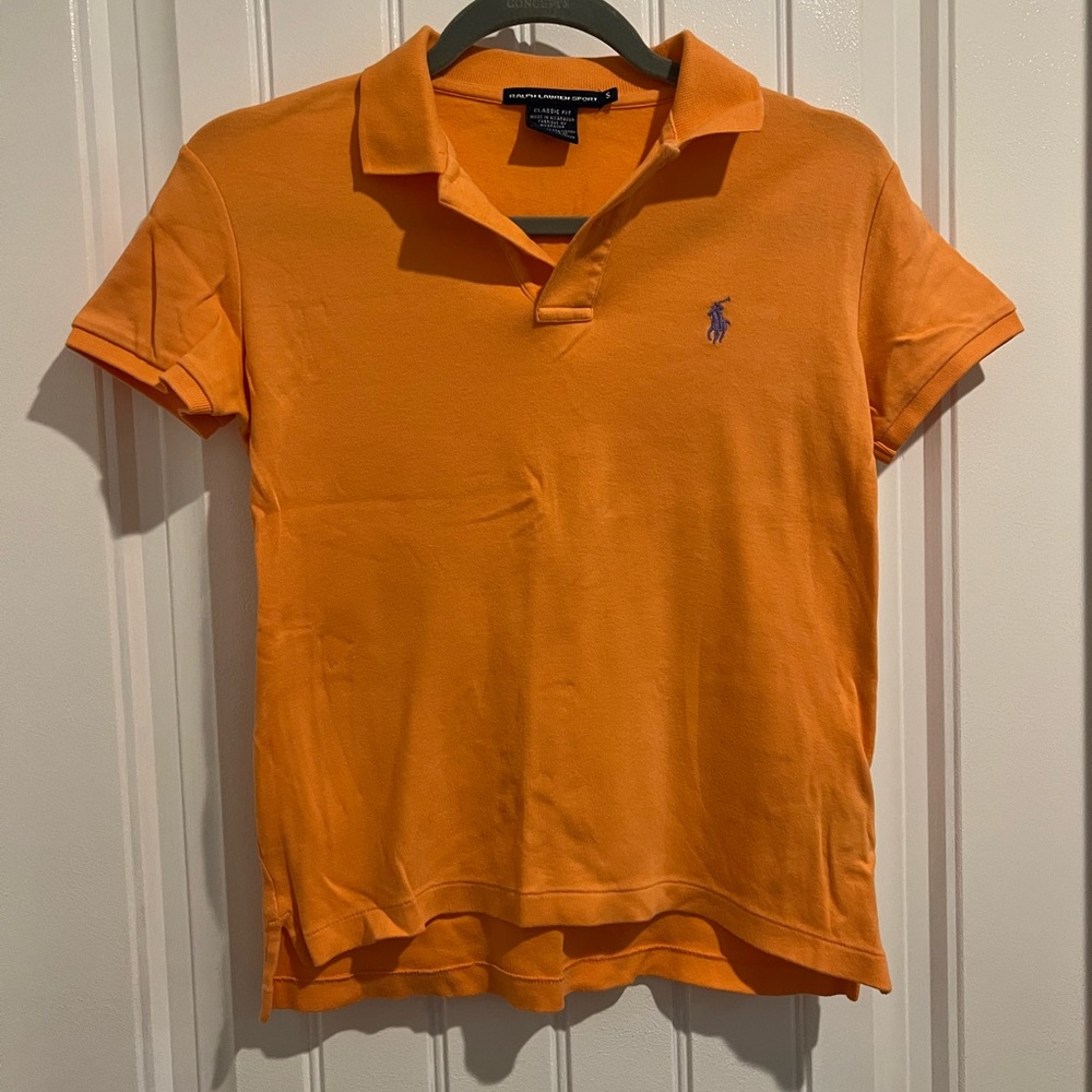 Orange Ralph Lauren sport polo shirt